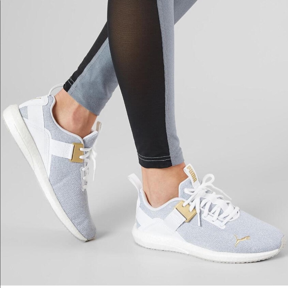 Puma Mega NRGY street shoe, grey & gold.